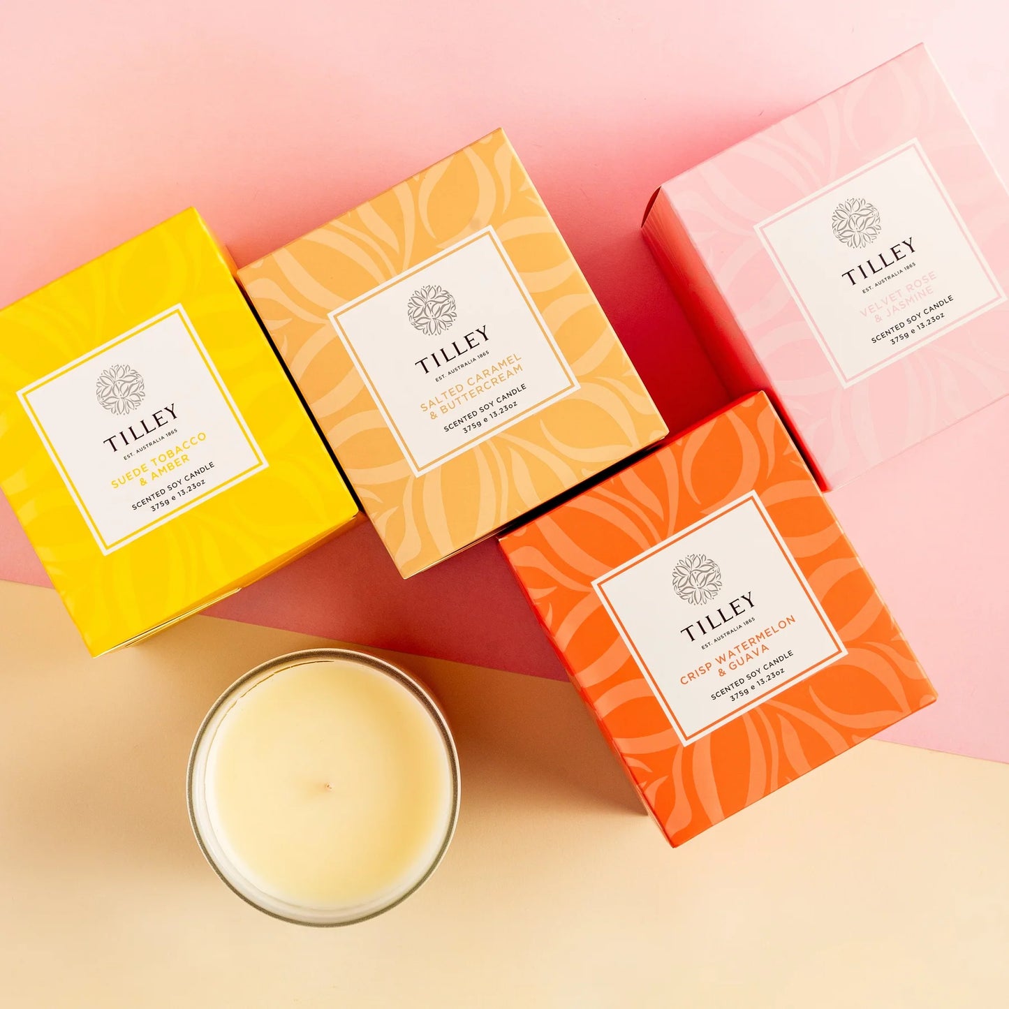 Tilley Scented Soy Candle 375g | Velvet Rose & Jasmine