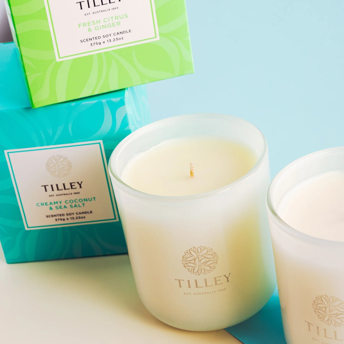 Tilley Scented Soy Candle 375g | Creamy Coconut & Sea Salt