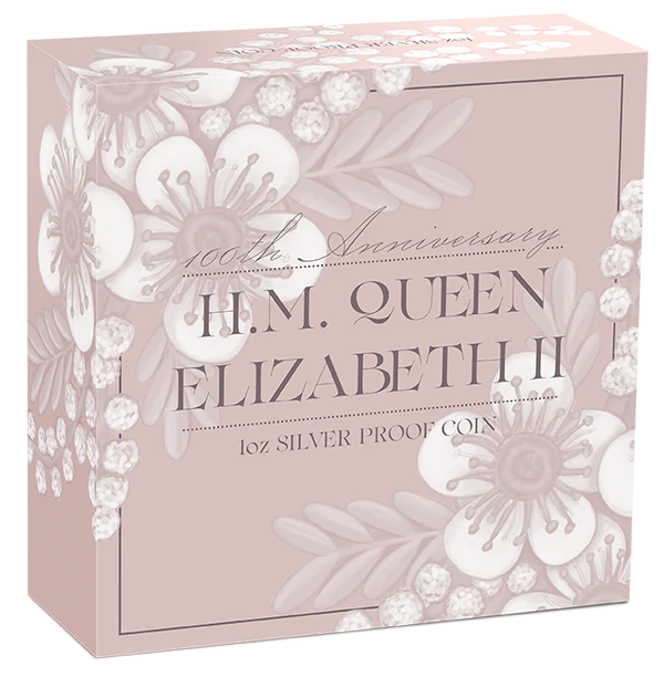 H.M. Queen Elizabeth II 100th Anniversary 2026 1oz Silver Proof Coin Perth Mint