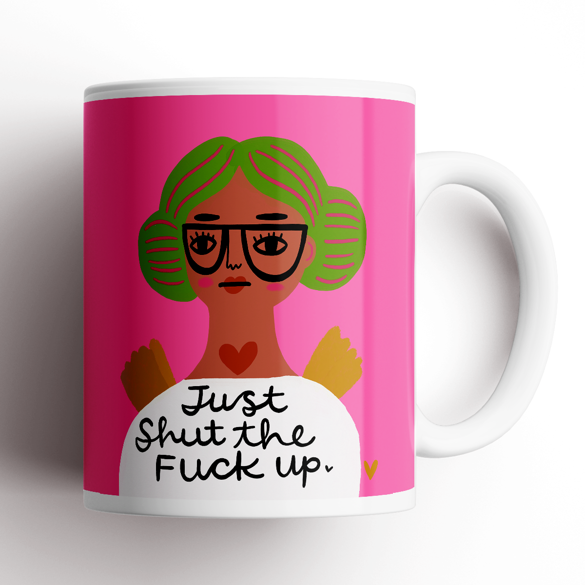Disrupted Industries - Just Shut The Fuck Up Grumpy Angel Mug