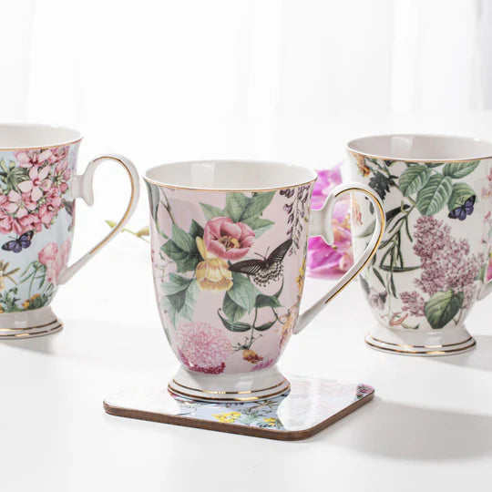 Ashdene Romantic Garden Footed Mug | Pink
