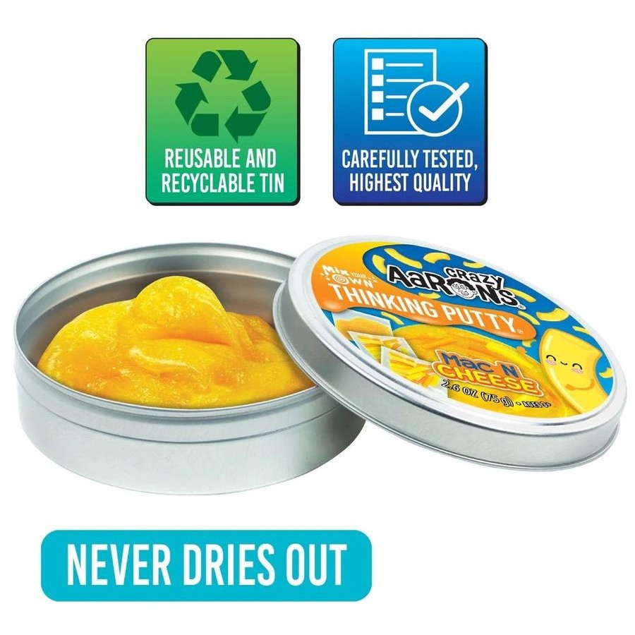 Crazy Aaron's Thinking Putty Mix Your Own | Mac N Cheese