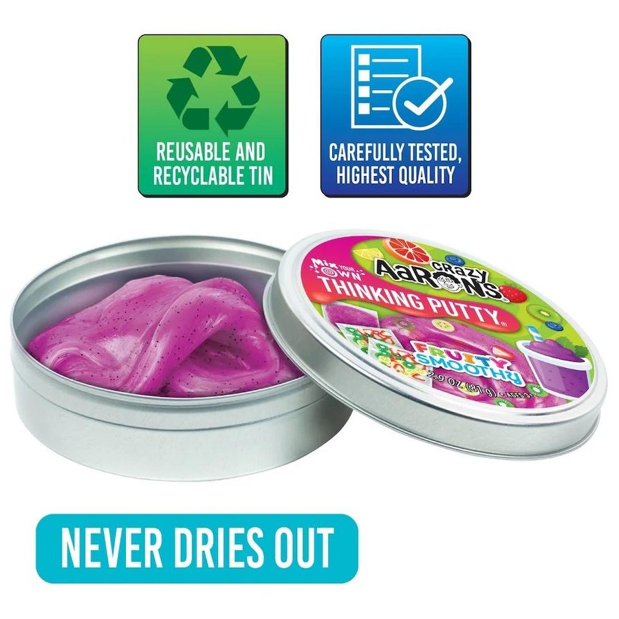 Crazy Aaron's Thinking Putty Mix Your Own | Fruity Smoothy