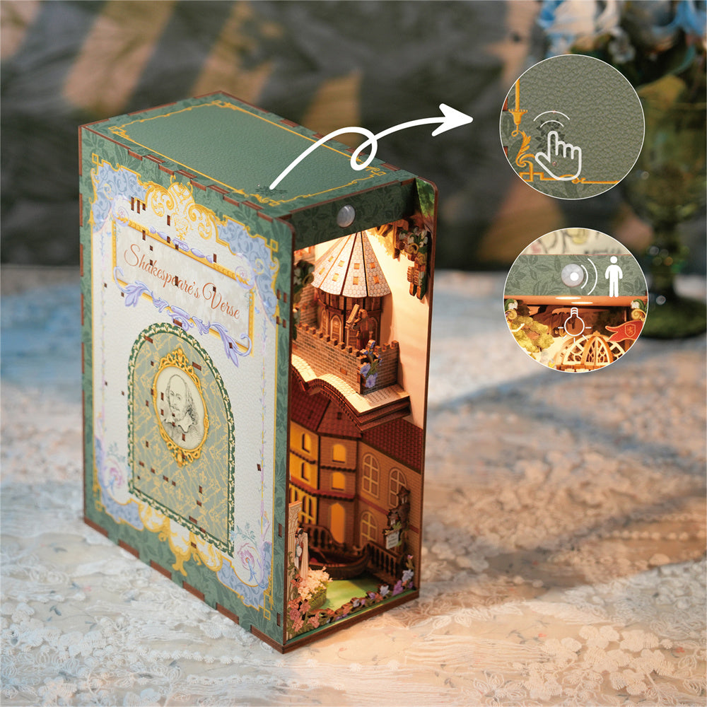 Tonecheer 3D Puzzle Book Nook | Shakespeare's Verse