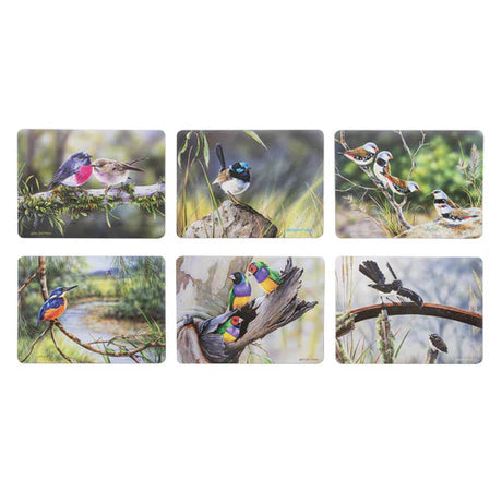 Ashdene Australian Small Birds Collection Placemat 6pk