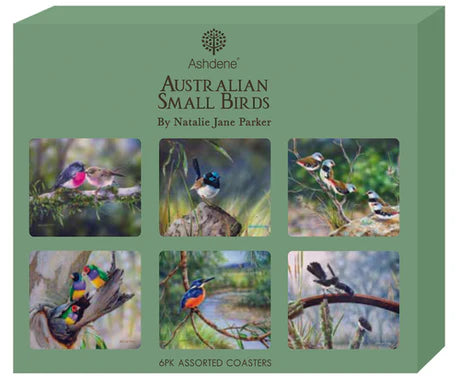 Ashdene Australian Small Birds Collection Coaster 6pk