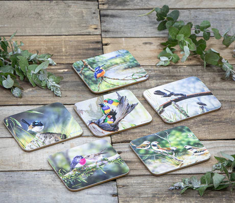 Ashdene Australian Small Birds Collection Coaster 6pk