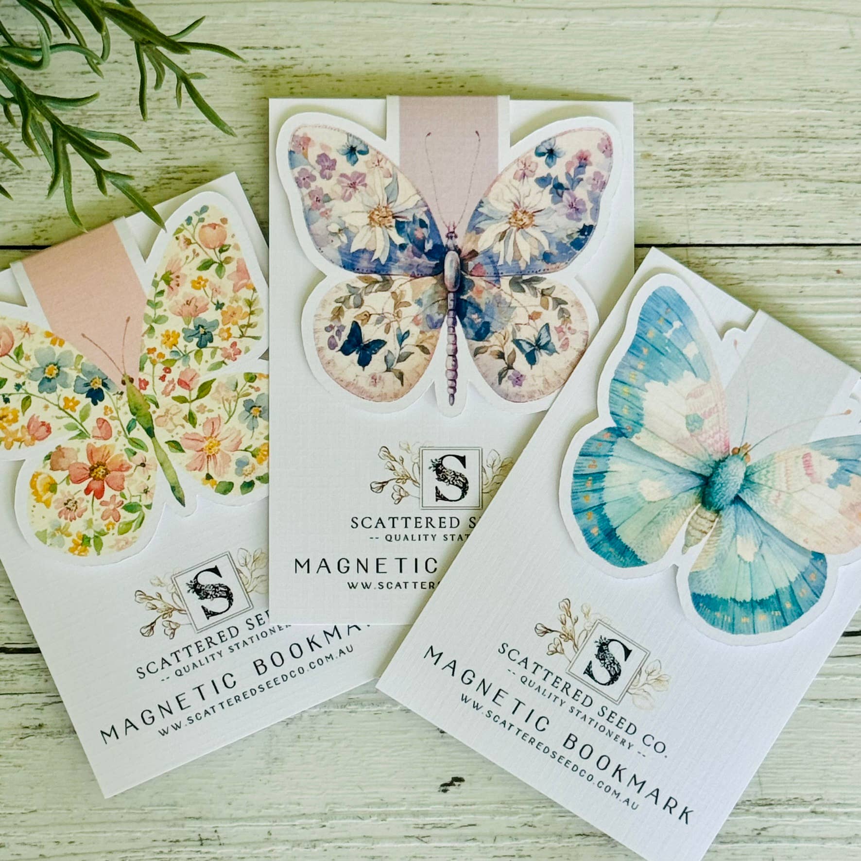 Pastel Butterfly Magnetic Bookmarks