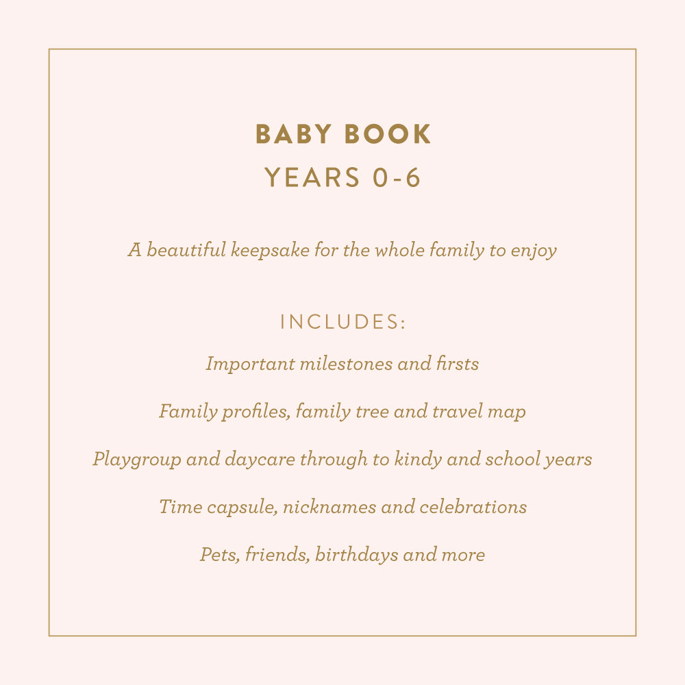 Baby Book 0-6 Years Rose