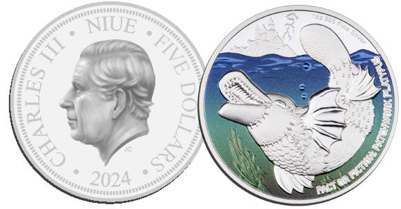 Patchwork Platypus 2024 Niue $5 2oz Silver Proof Coin Fact or Fiction