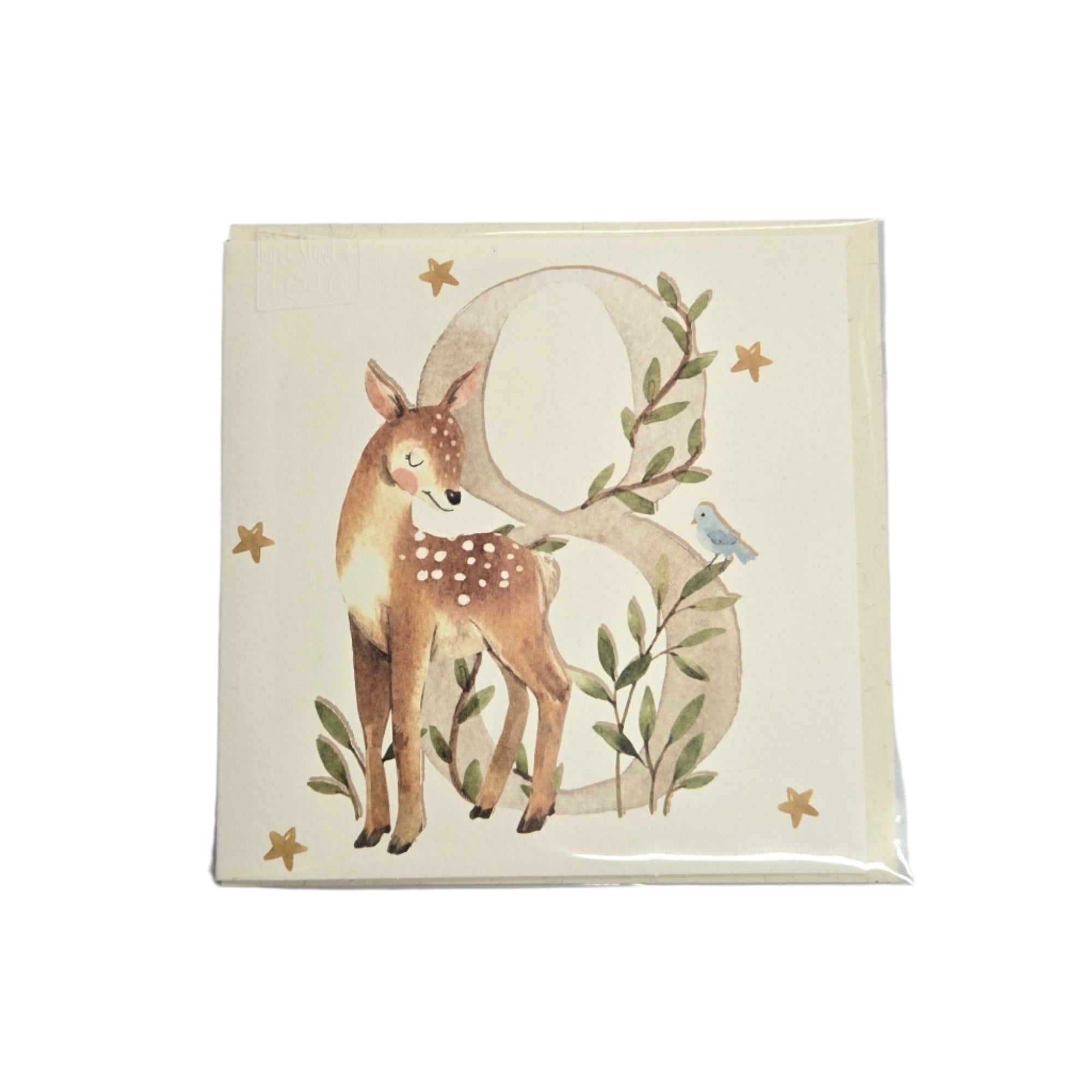 Card Birthday Age 8 Deer