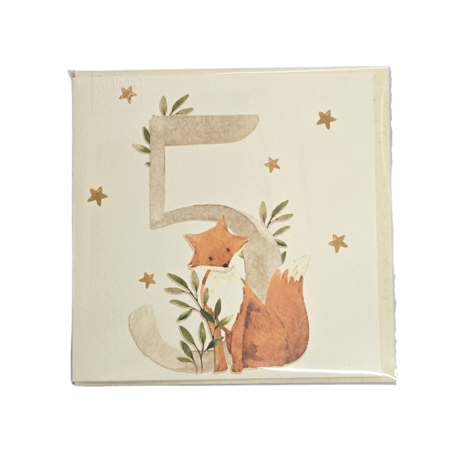 Card Birthday Age 5 Fox