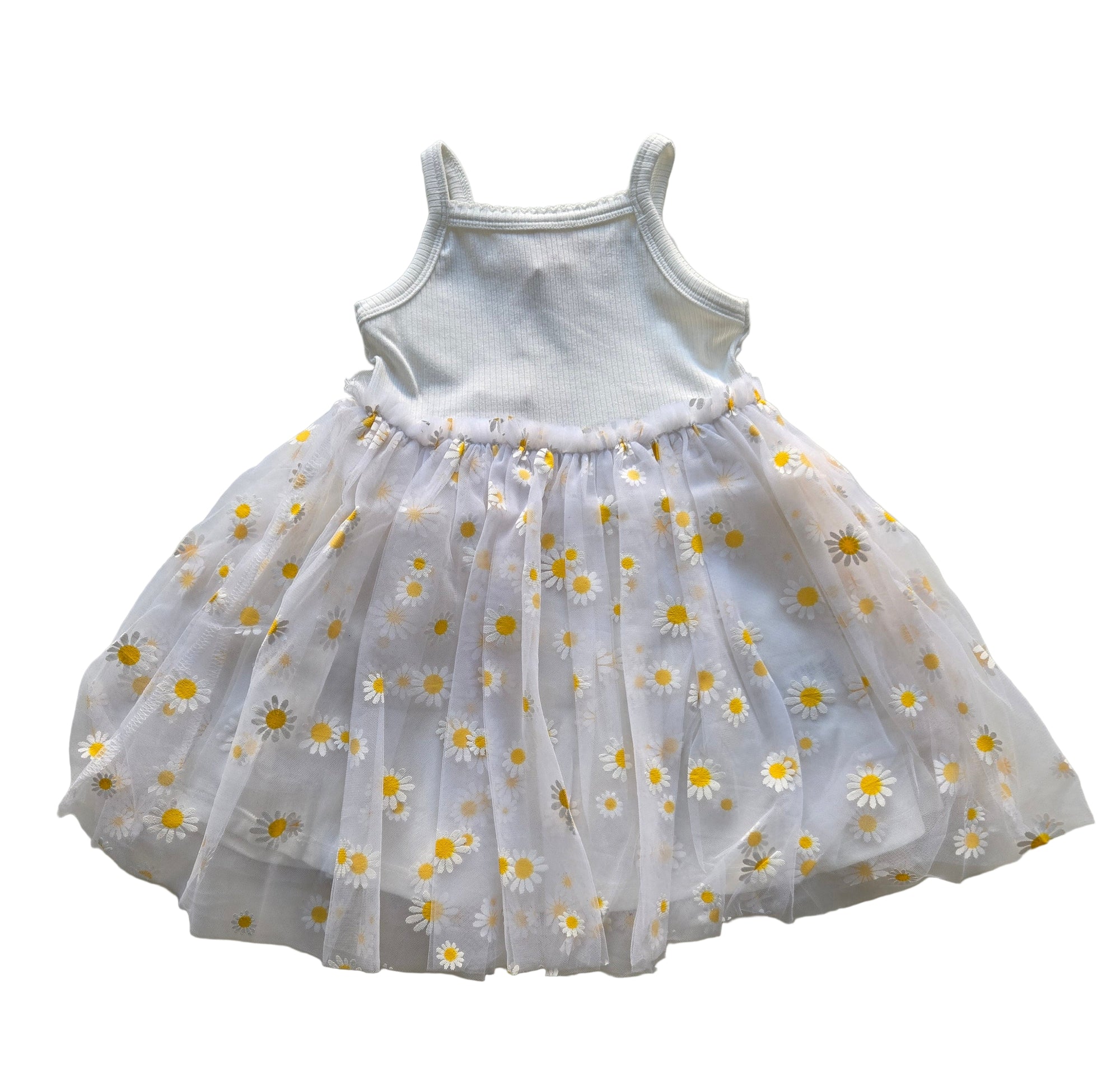 Ribbed Tulle Dress | Summer Daises