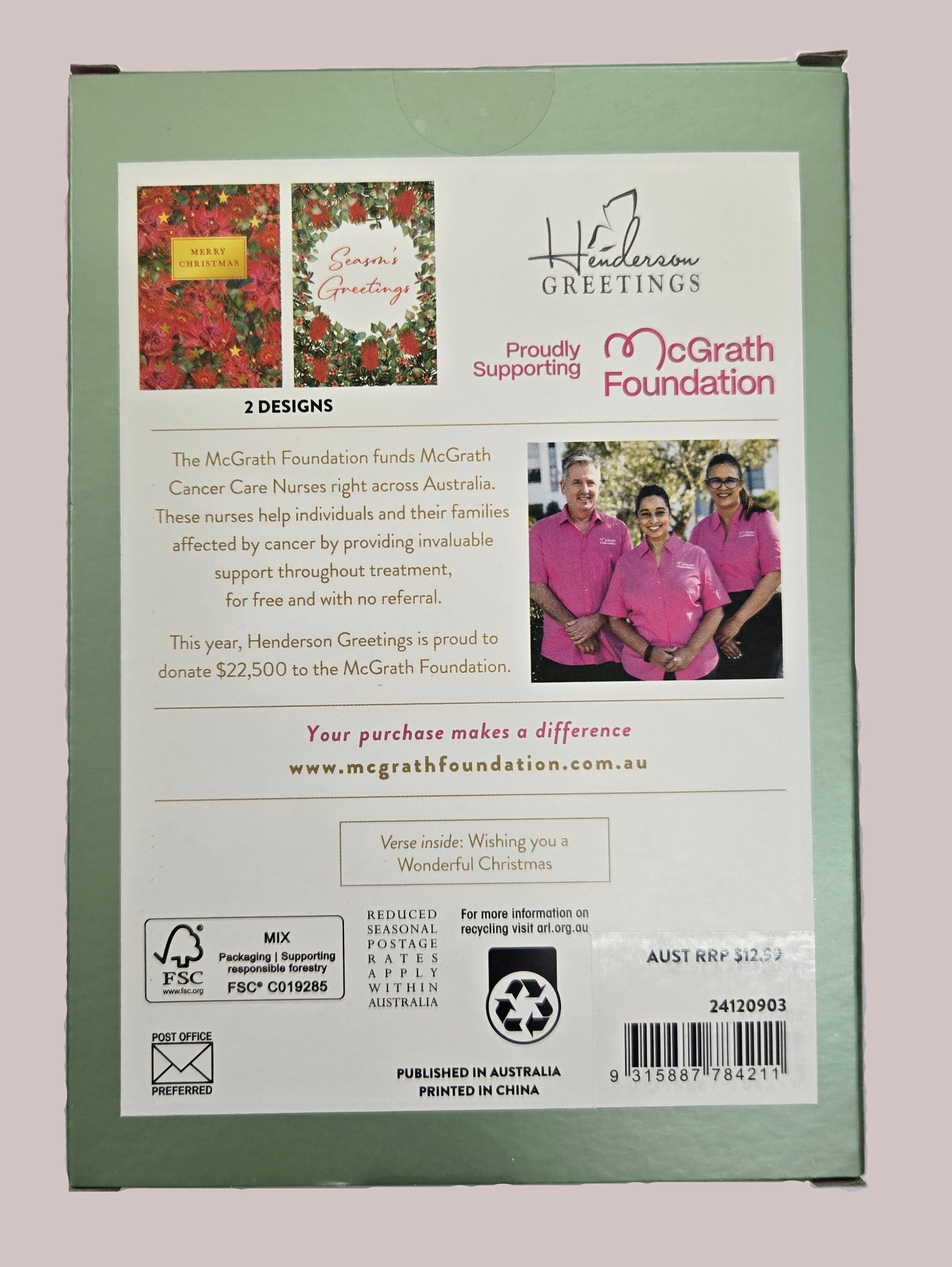 Henderson Greetings 2025 Christmas Boxed Cards | Aust Floral