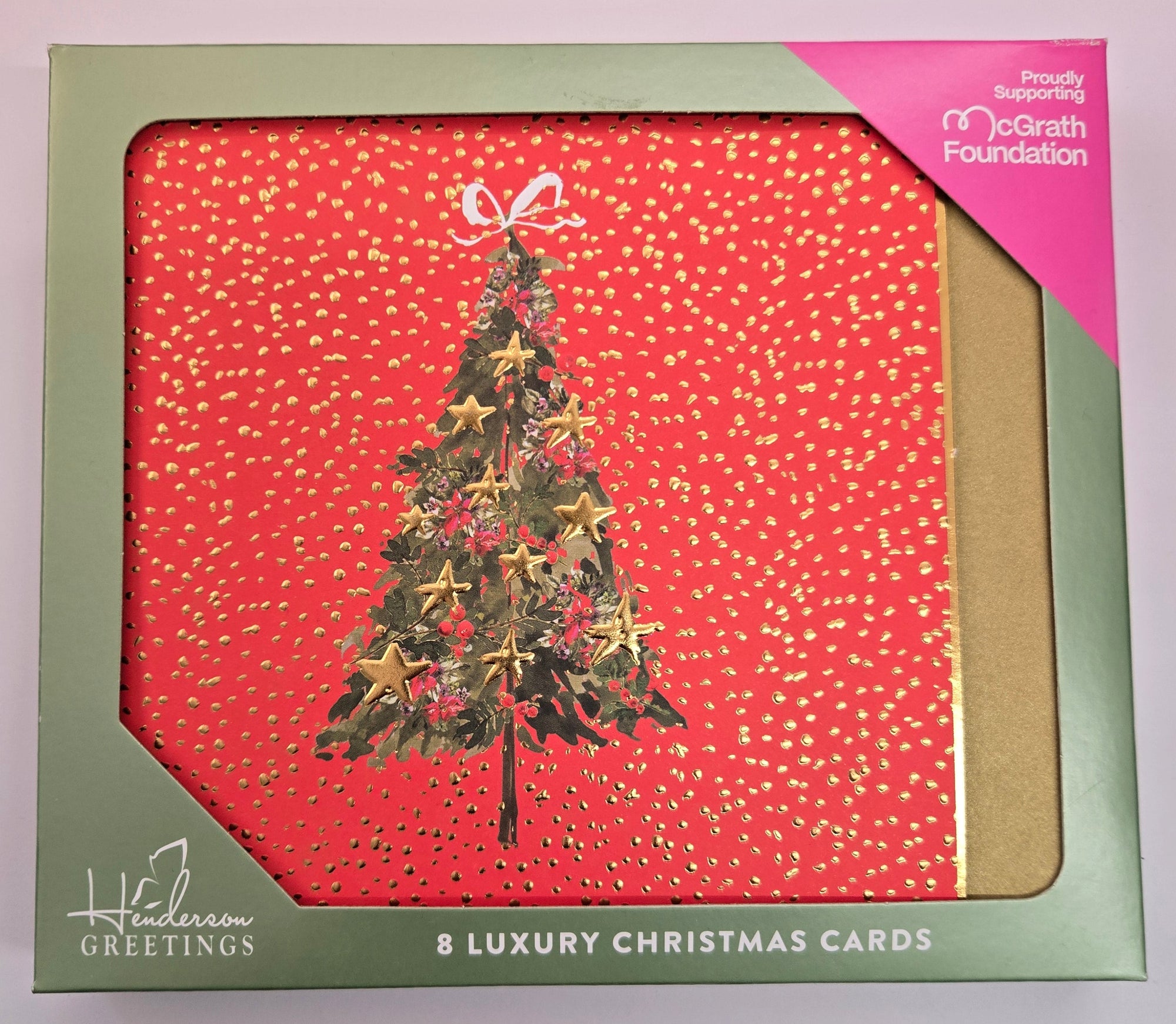 Henderson Greetings 2025 Christmas Boxed Cards | Tree with Bow