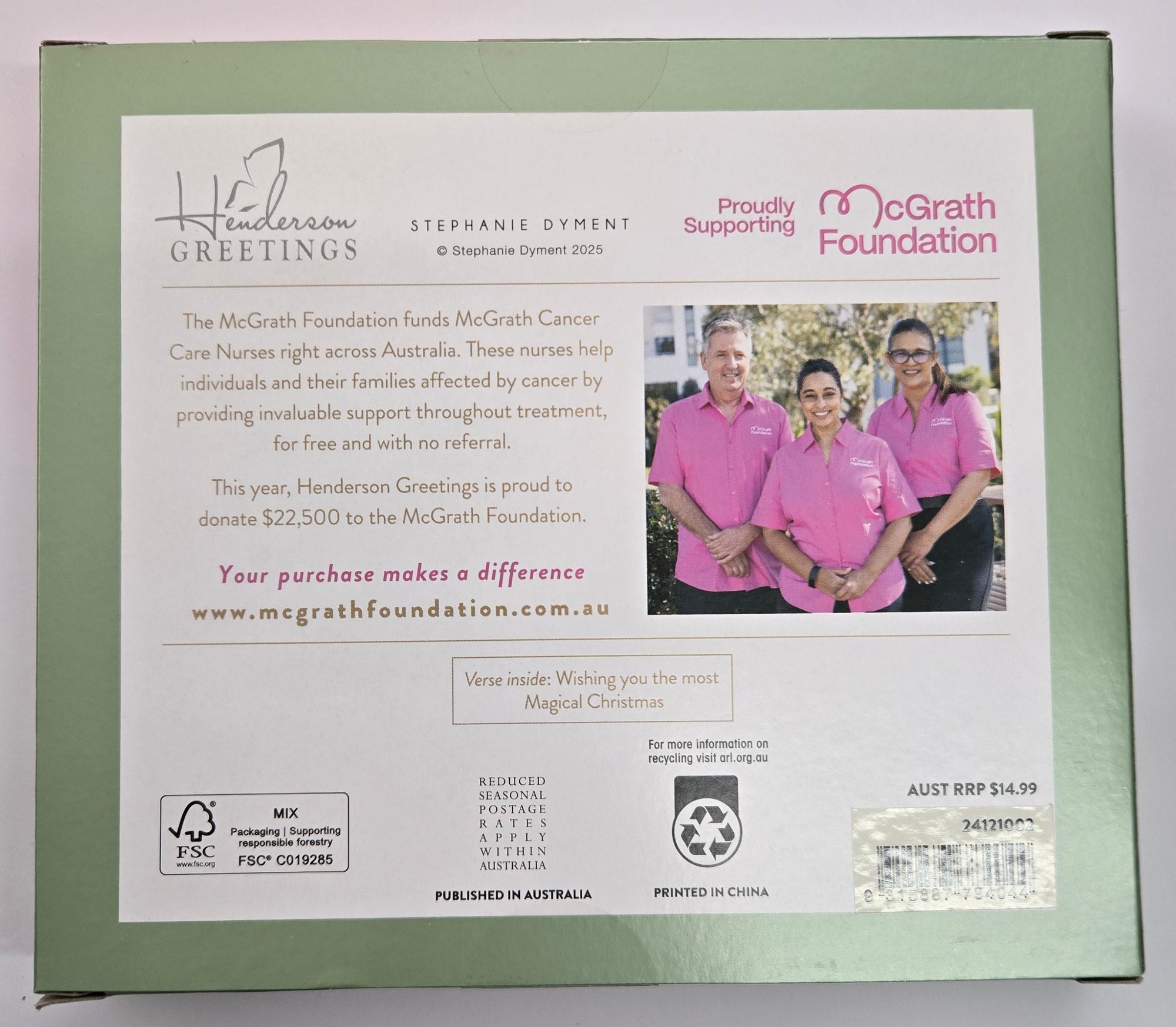 Henderson Greetings 2025 Christmas Boxed Cards | Tree with Bow