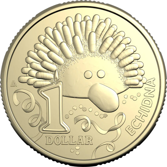 Mint Coins | AWW Birthday Cookbook 2025 $1 Uncirculated Coin - Echidna
