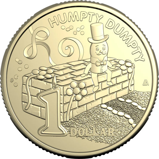 Mint Coins | AWW Birthday Cookbook 2025 $1 Uncirculated Coin - Humpty Dumpty