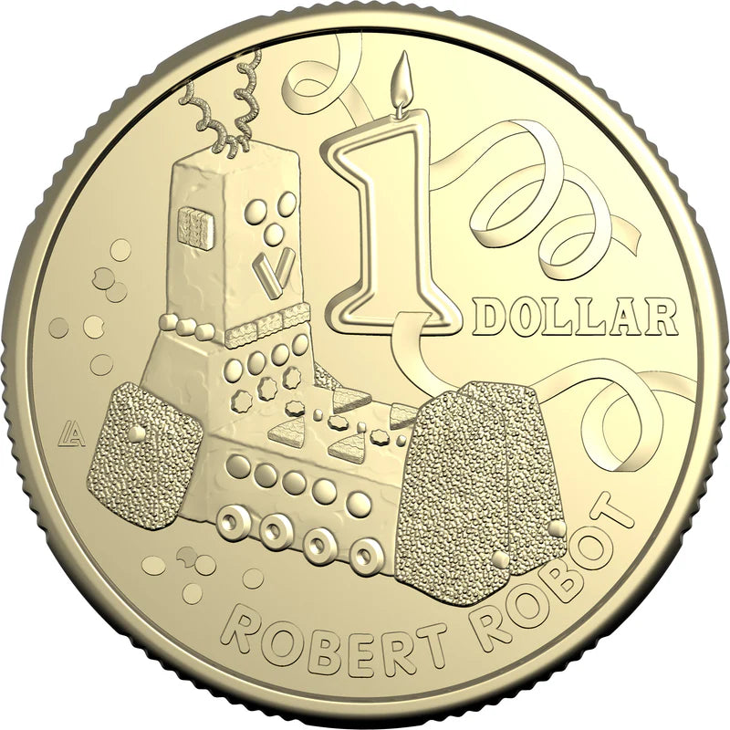 Mint Coins | AWW Birthday Cookbook 2025 $1 Uncirculated Coin - Robert Robot