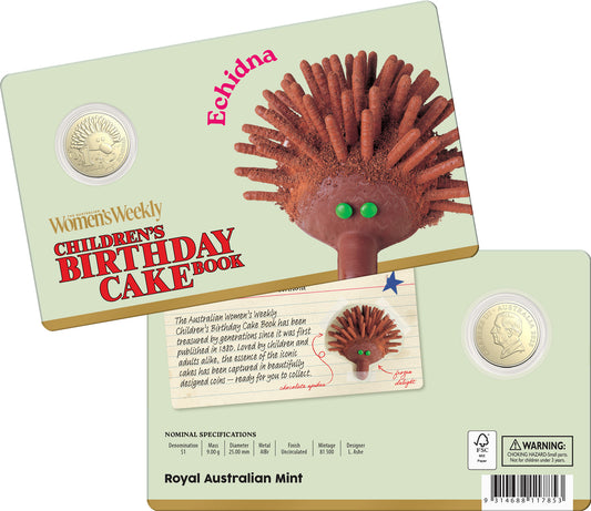Mint Coins | AWW Birthday Cookbook 2025 $1 Uncirculated Coin - Echidna