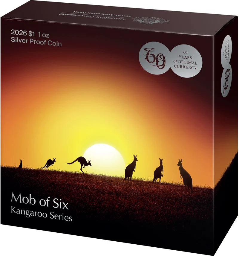 Mint Coins | Kangaroo Series 2026 $1 1oz Fine Silver Proof Coin