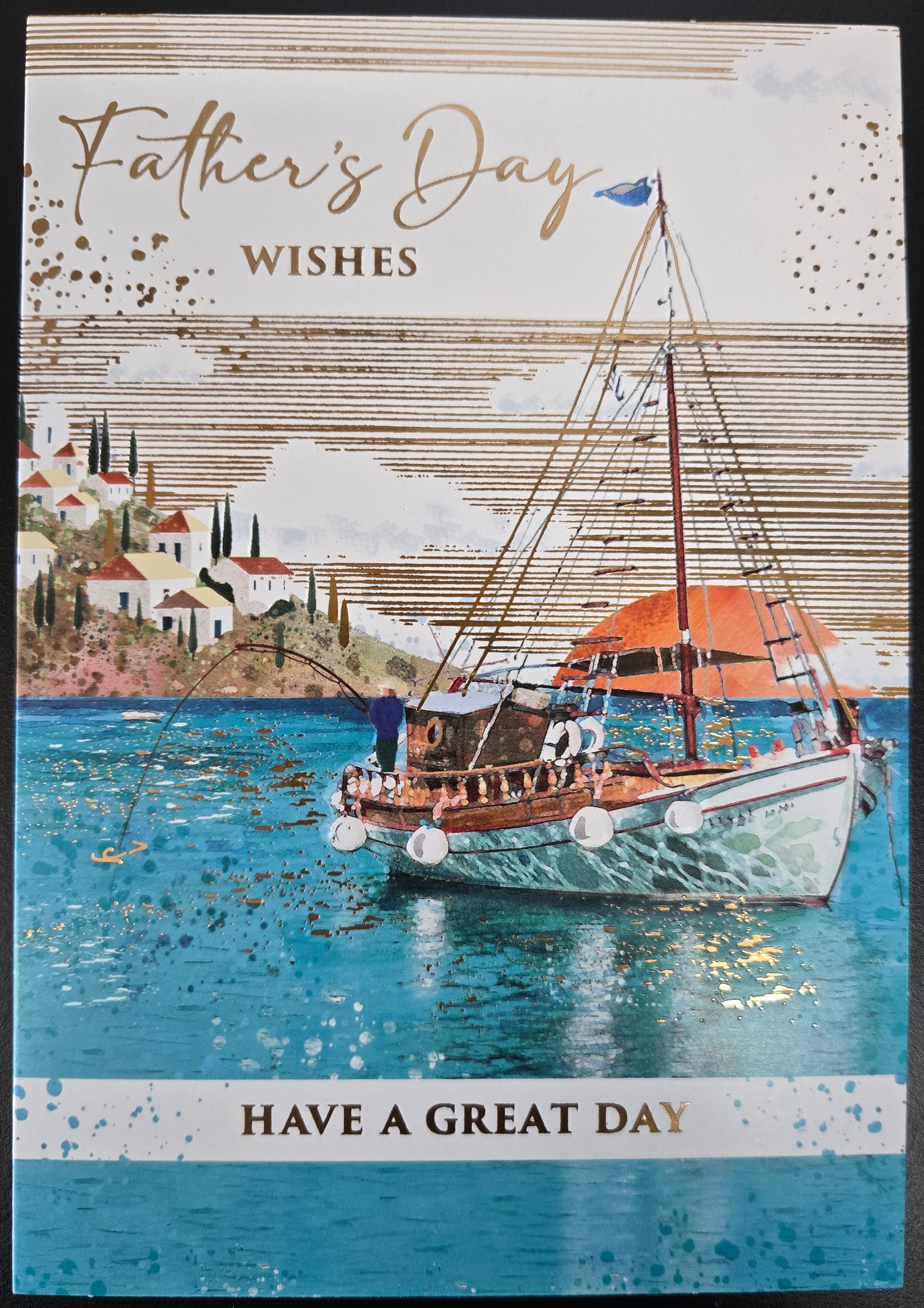 Fathers Day Card | Sailing Yacht with Scenery