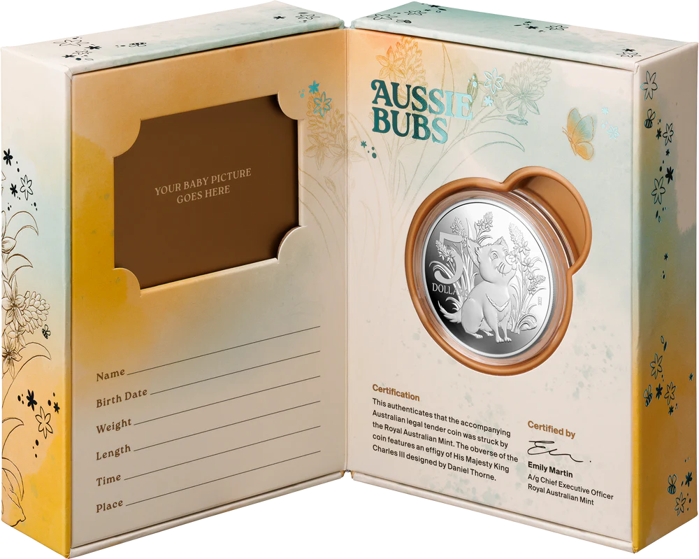 Mint Coins | 2026 $5 1oz Fine SIlver Proof Baby Coin Aussie Bubs