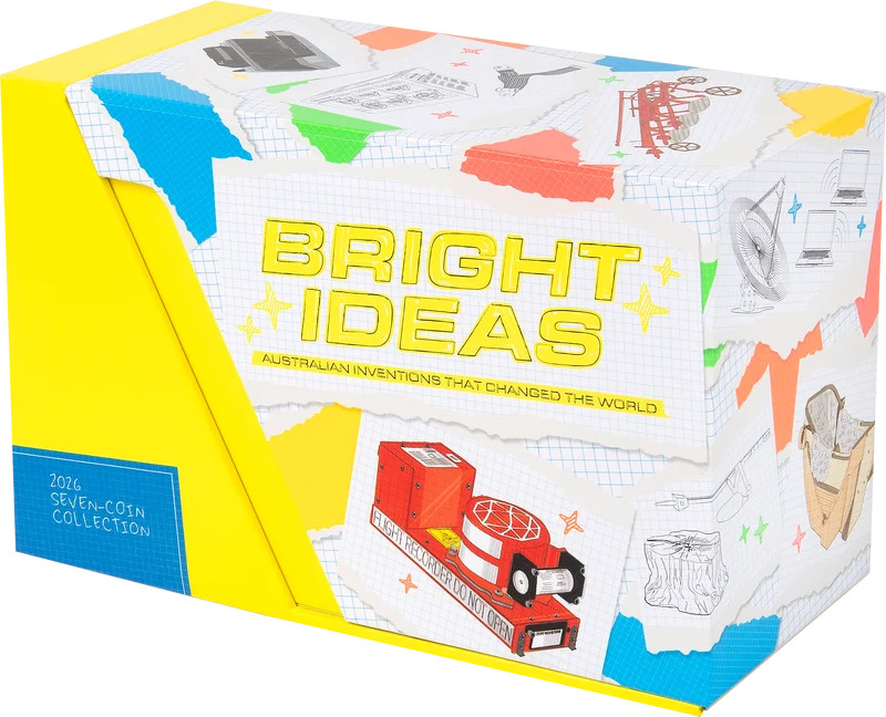 Mint Coins | Bright Ideas Aussie Inventions Seven-Coin Box Set with Privy Mark