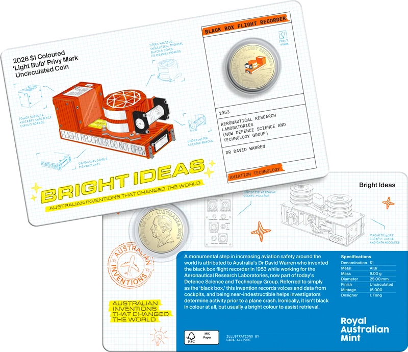Mint Coins | Bright Ideas Aussie Inventions Seven-Coin Box Set with Privy Mark