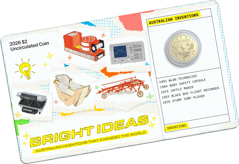 Mint Coins | Bright Ideas Aussie Inventions $2 Uncirculated Coin In Card