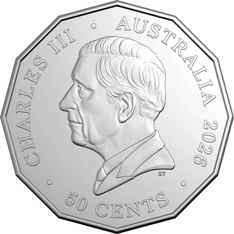 Colours of Christmas 2026 50c Coloured Uncirculated Coin in Card