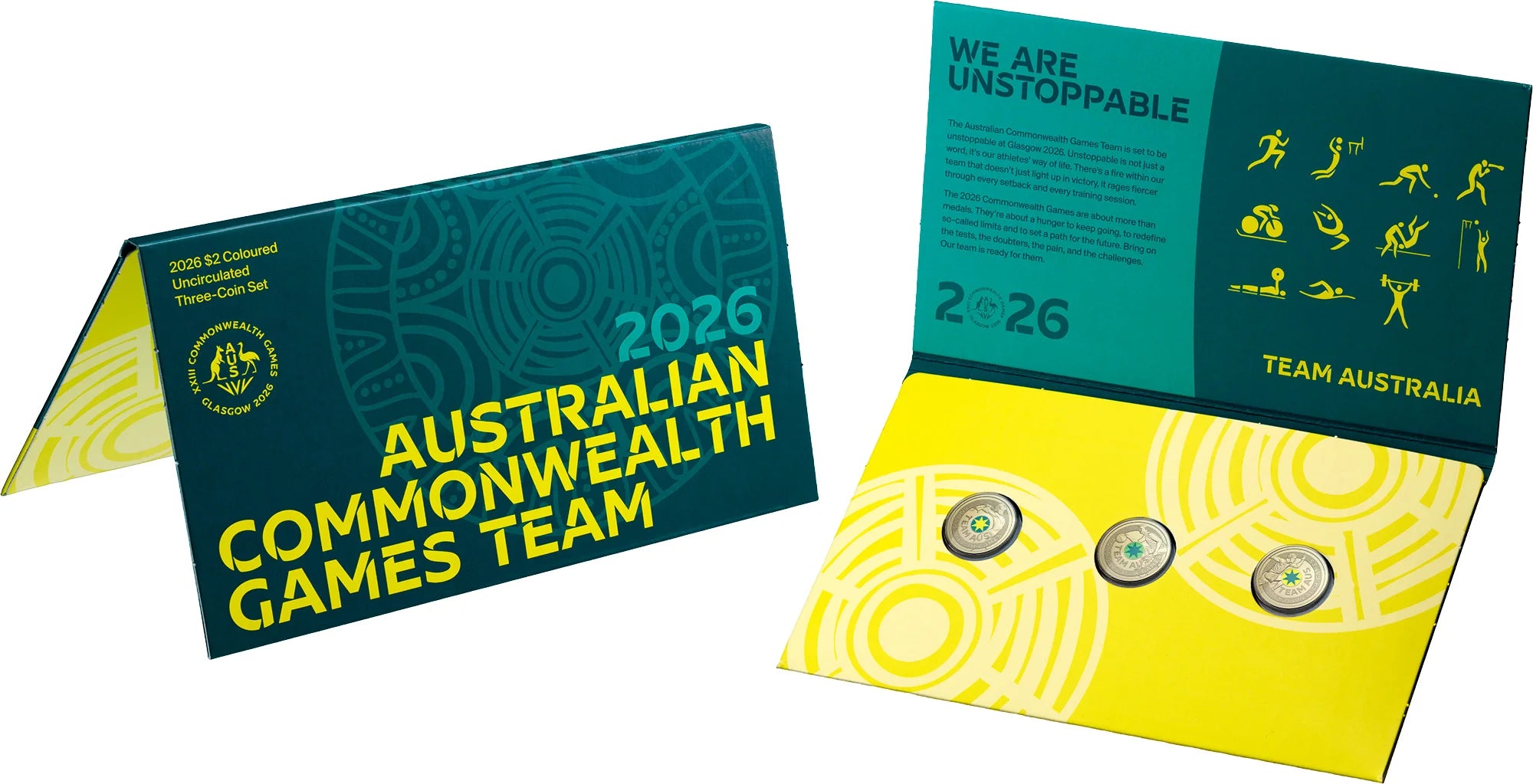 Mint Coins | Australian Commonwealth Games 2026 $2 Coloured Uncirculated Three-Coin Set