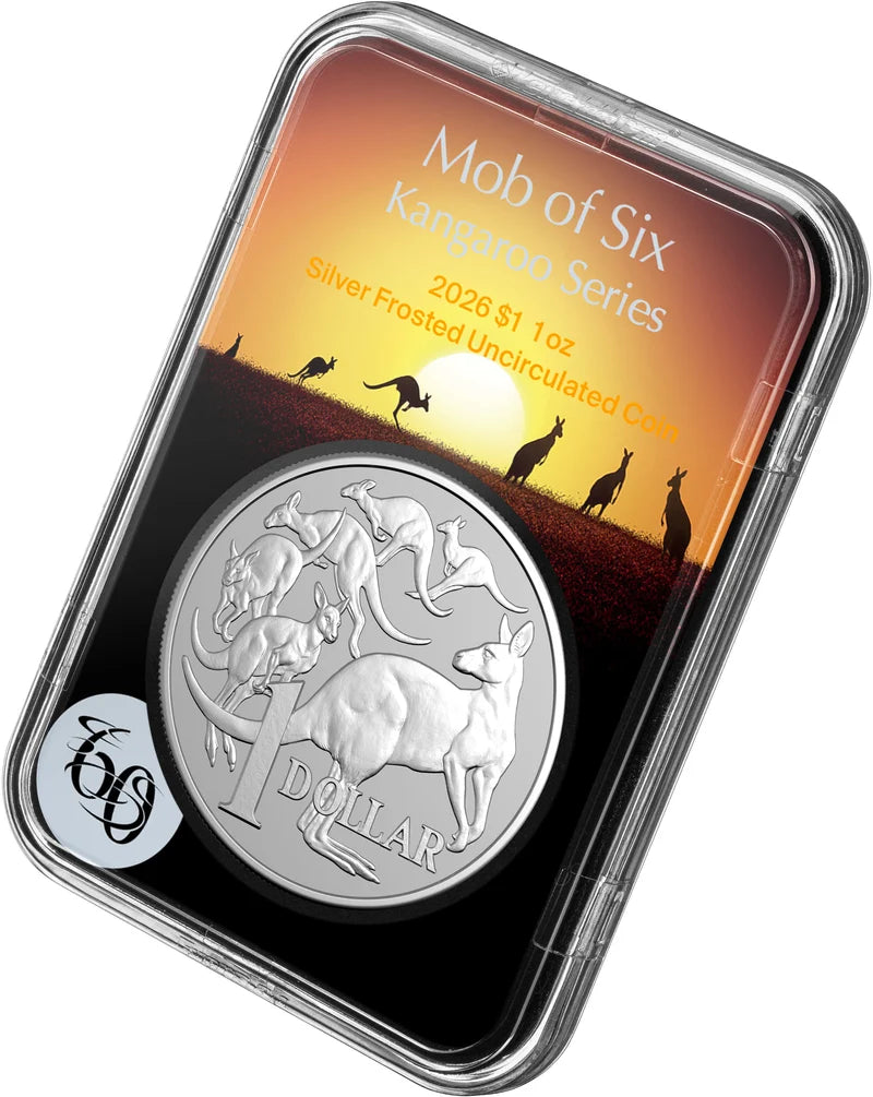Mint Coins | Kangaroo Series 2026 $1 1oz Fine Silver Frosted Uncirculated Coin