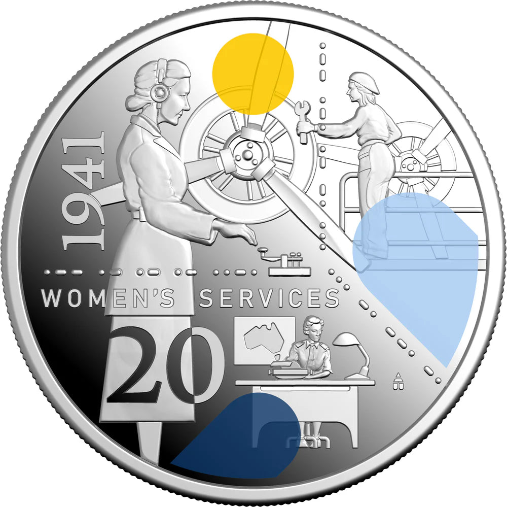 Mint Coins | 2026 20c Service Amid Strife Coloured Uncirculated Coin - 1941 WWII Women's Services