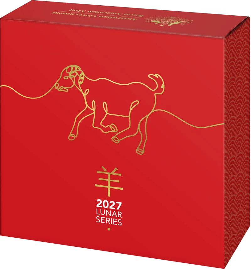 Mint Coins | 2027 Year of the Goat $5 1oz Fine Silver Proof Domed Coin