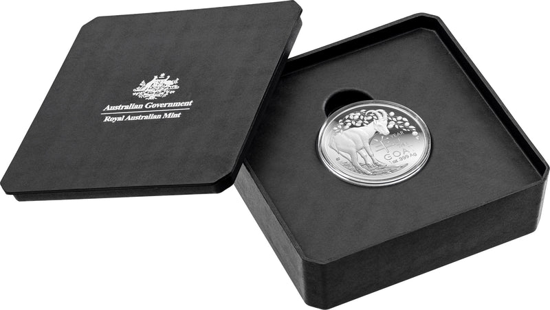 Mint Coins | 2027 Year of the Goat $5 1oz Fine Silver Proof Domed Coin