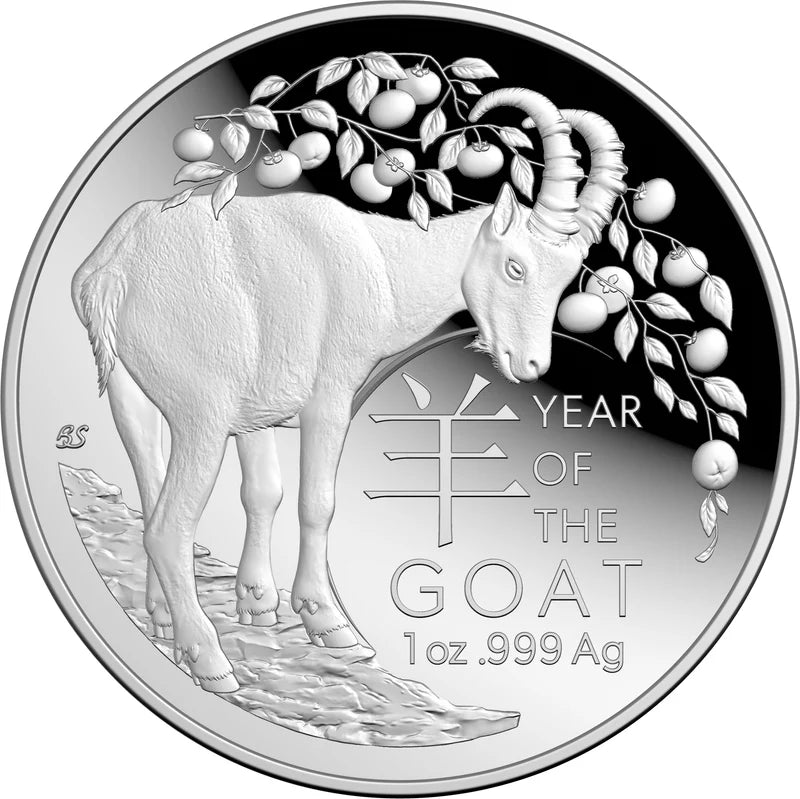 Mint Coins | 2027 Year of the Goat $5 1oz Fine Silver Proof Domed Coin