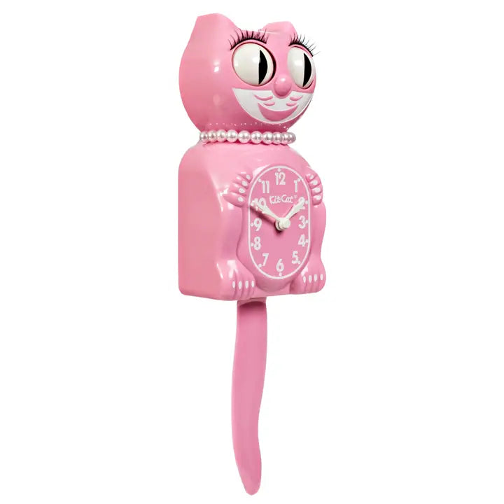 Kit-Cat Clock Pink Satin Lady