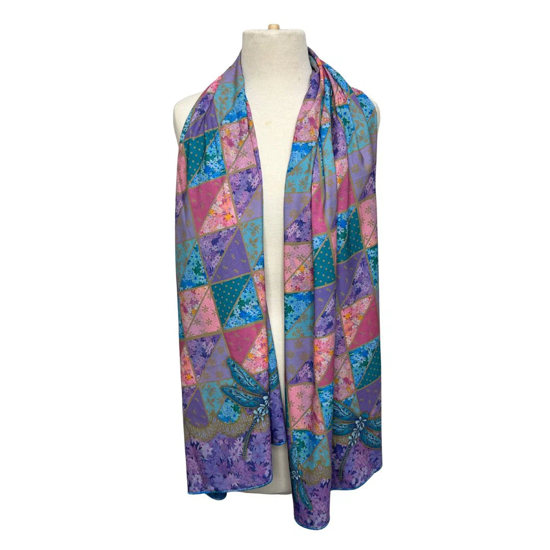 Lisa Pollock Reversible Artistry Scarf Wrap | Dragonfly Patchwork