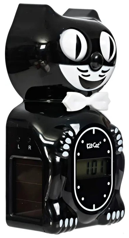 Kit-Cat Solar Digital Alarm Klock Classic Black