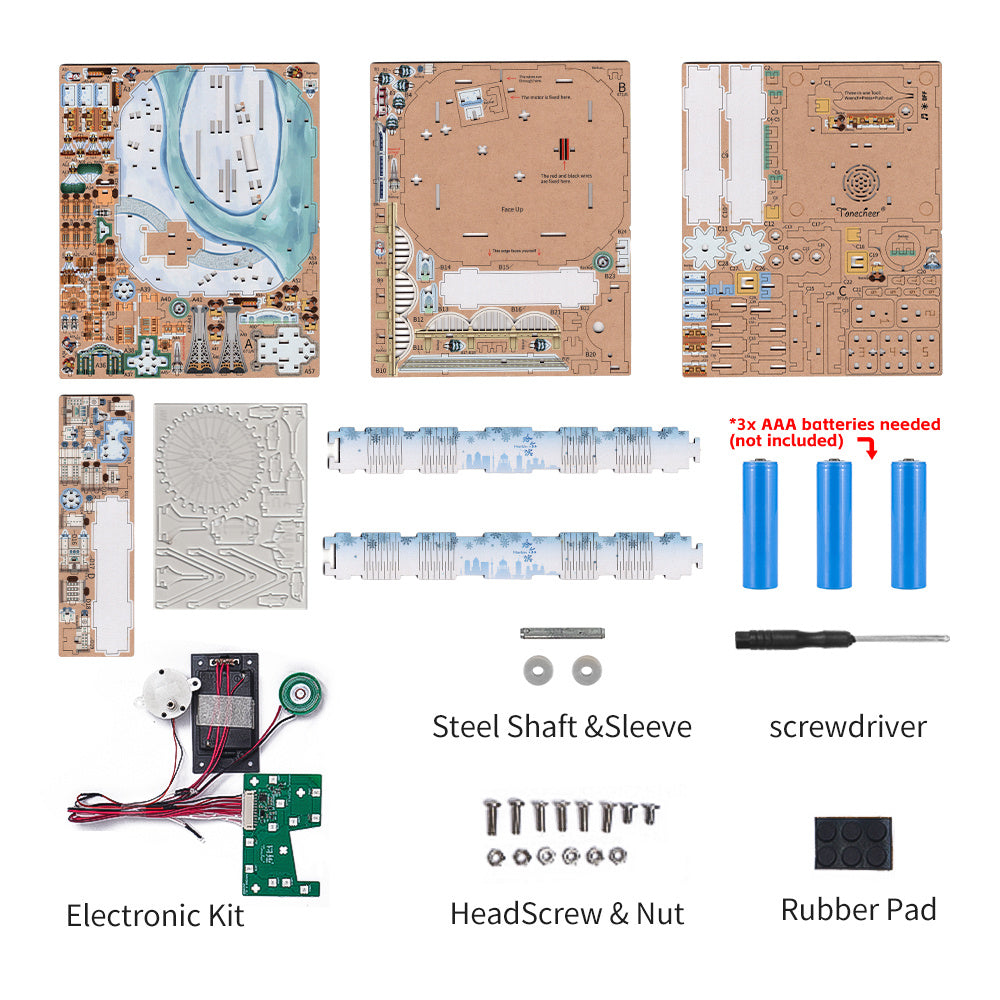 Tonecheer 3D Puzzle Music Box | Snow World