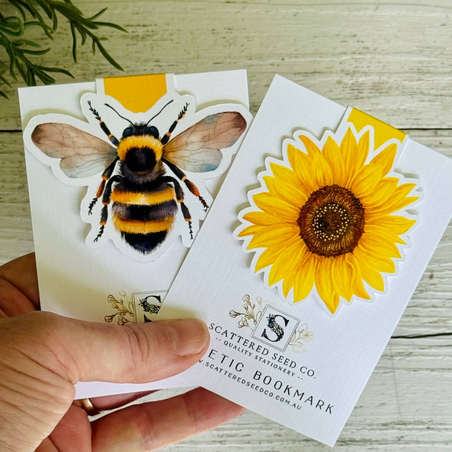 Bee & Honey Magnetic Bookmarks