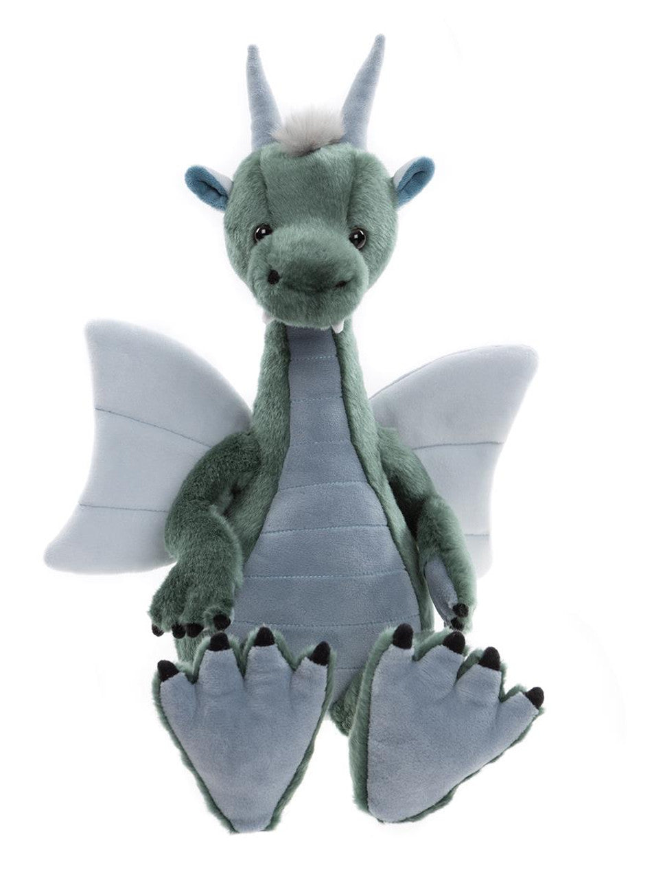 Charlie Bears Bearhouse I Spades Large Plush Teal Blue Dragon