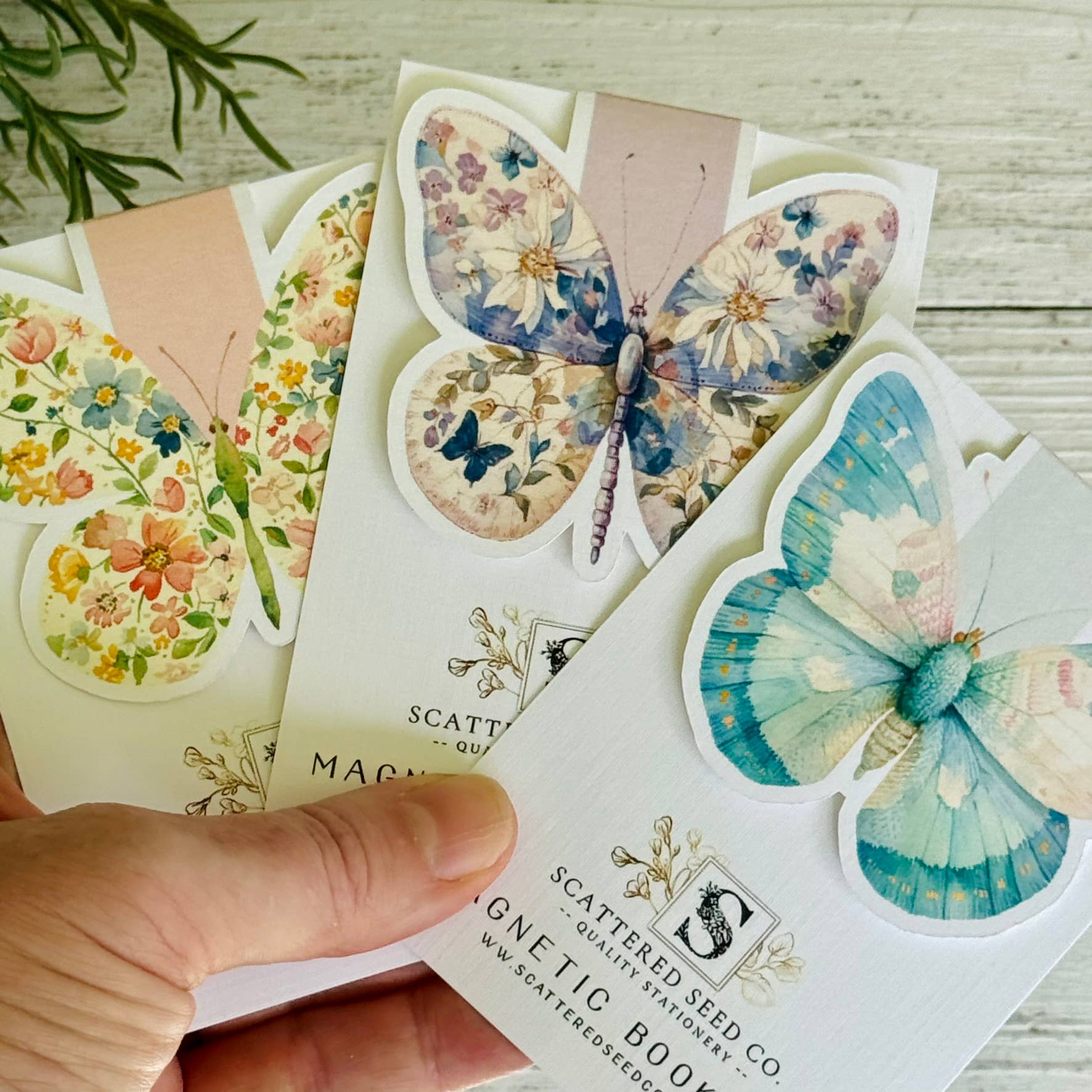 Pastel Butterfly Magnetic Bookmarks