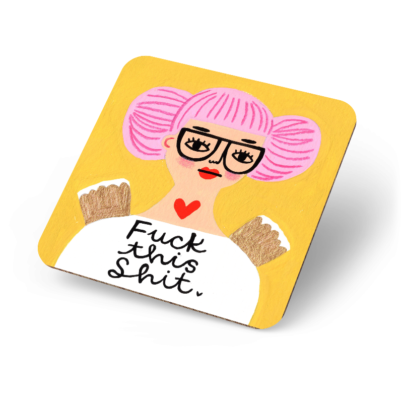 Disrupted Industries - Fuck This Shit Grumpy Angel Coaster