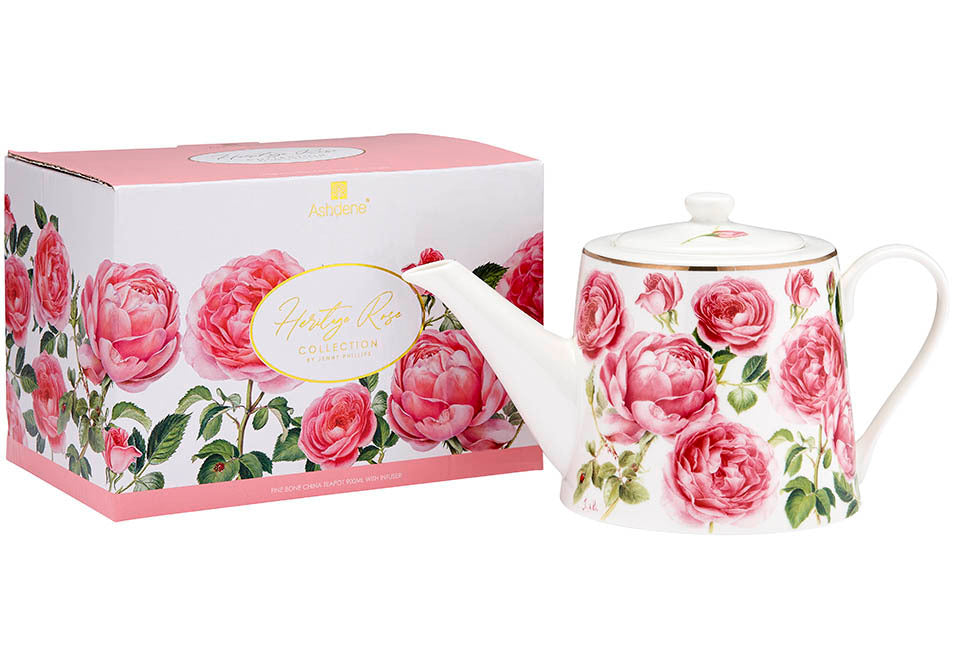 Ashdene Heritage Rose Infuser Teapot