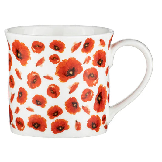 Ashdene Red Poppies Wide Flare Mug