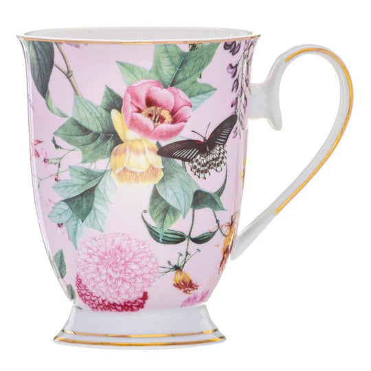 Ashdene Romantic Garden Footed Mug | Pink