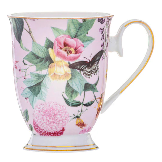 Ashdene Romantic Garden Footed Mug | Pink