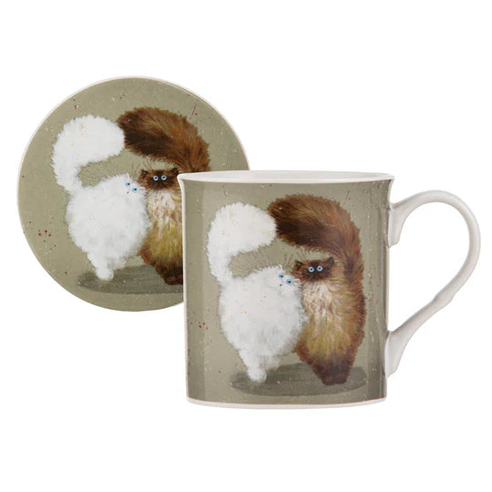 Ashdene Kim's Cats Collection Mug & Saucer | Double Puff